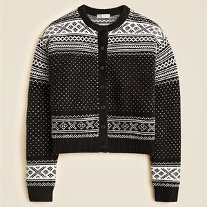 J. Crew Fair Isle Cardigan in Vintage Wool
